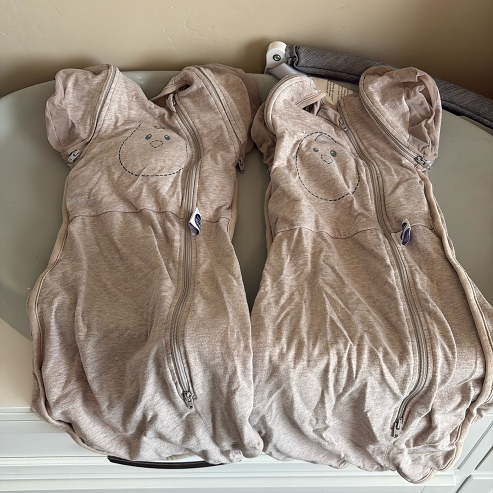2 nested bean swaddles